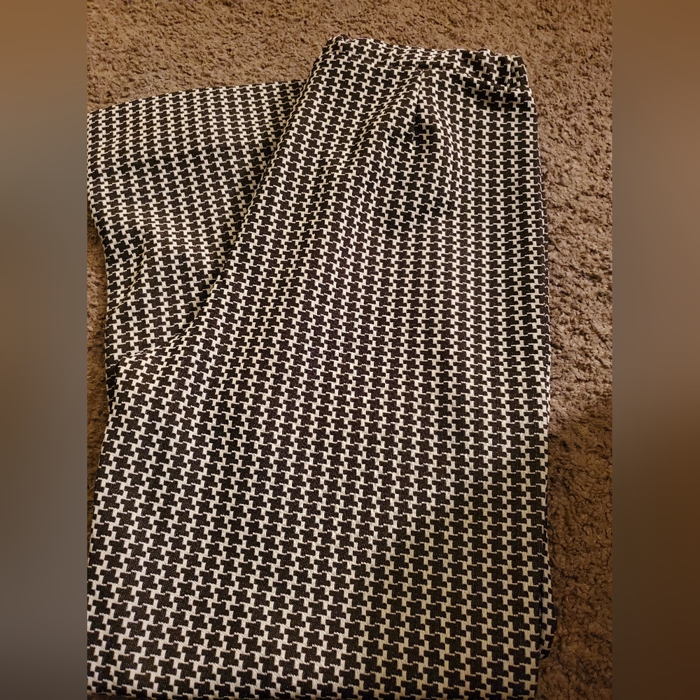 Vintage Montogomery Wards Brown Print Pants Size 14